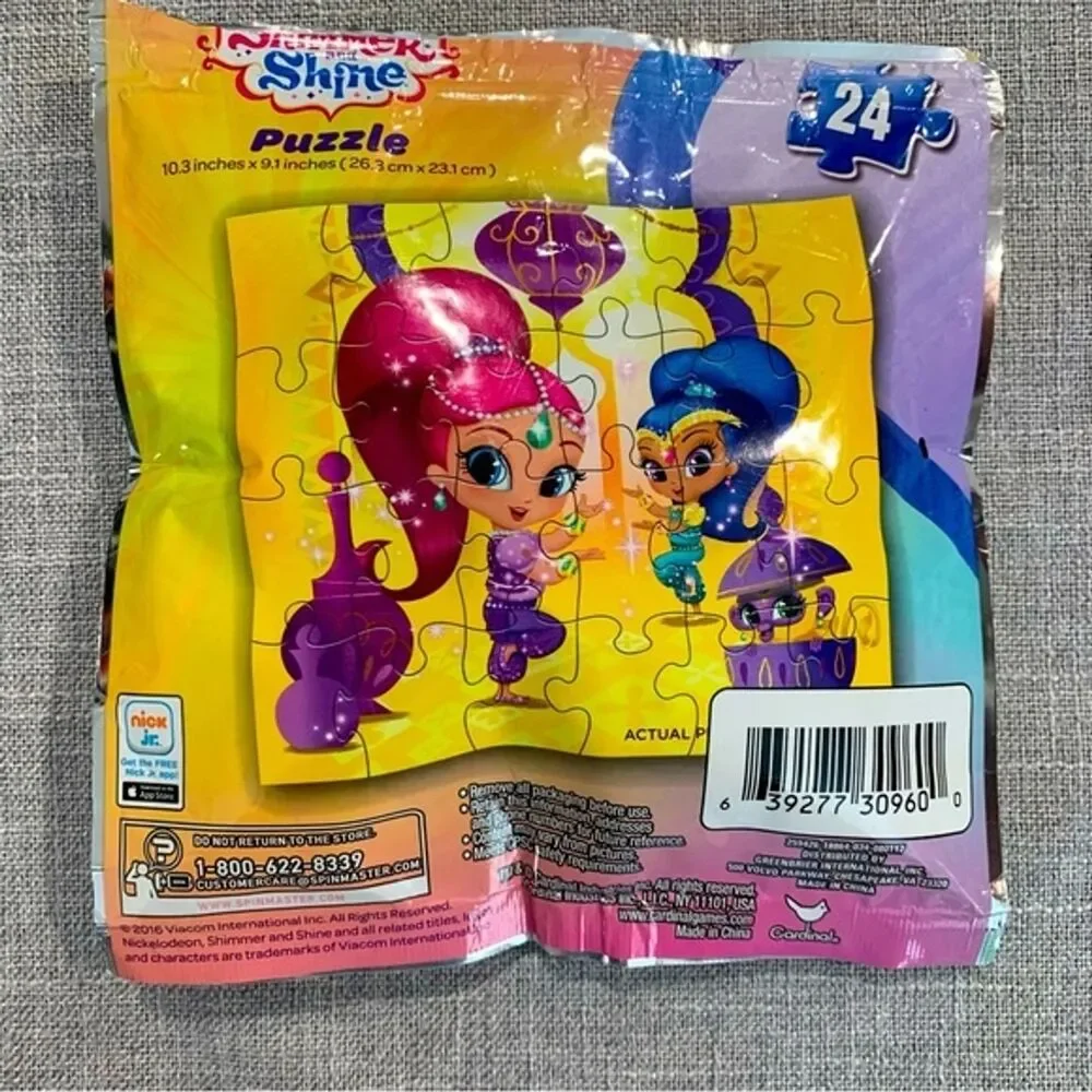 Shimmer Shine Puzzle 24 Piece Full Set Nickelodeon TV Cartoon Travel Toy Gift